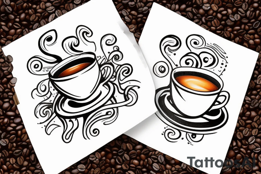 storm in a coffee cup tattoo idea