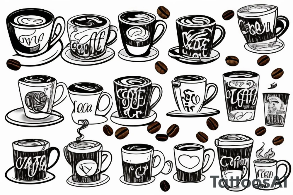storm in a coffee cup tattoo idea