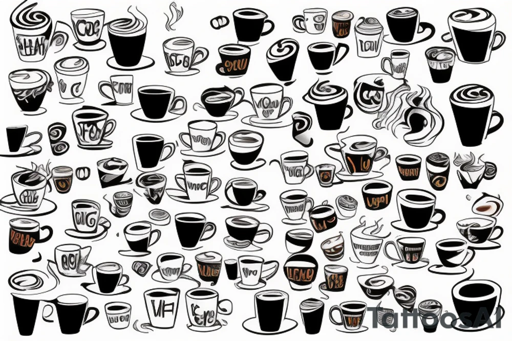 storm in a coffee cup tattoo idea