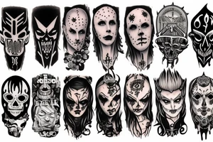 trash polka full sleeve tattoo tattoo idea