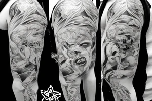 ben snowboarding on another persons backside of body tattoo idea
