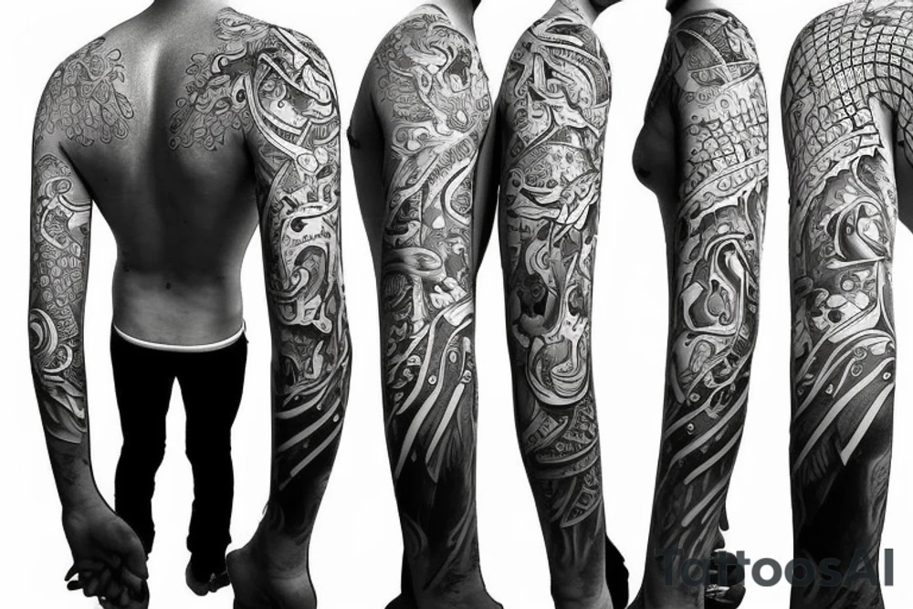 ben snowboarding on another persons backside of body tattoo idea