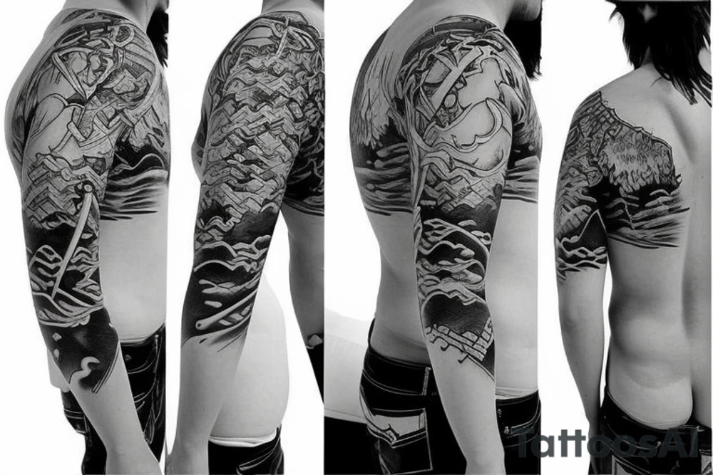 ben snowboarding on another persons backside of body tattoo idea