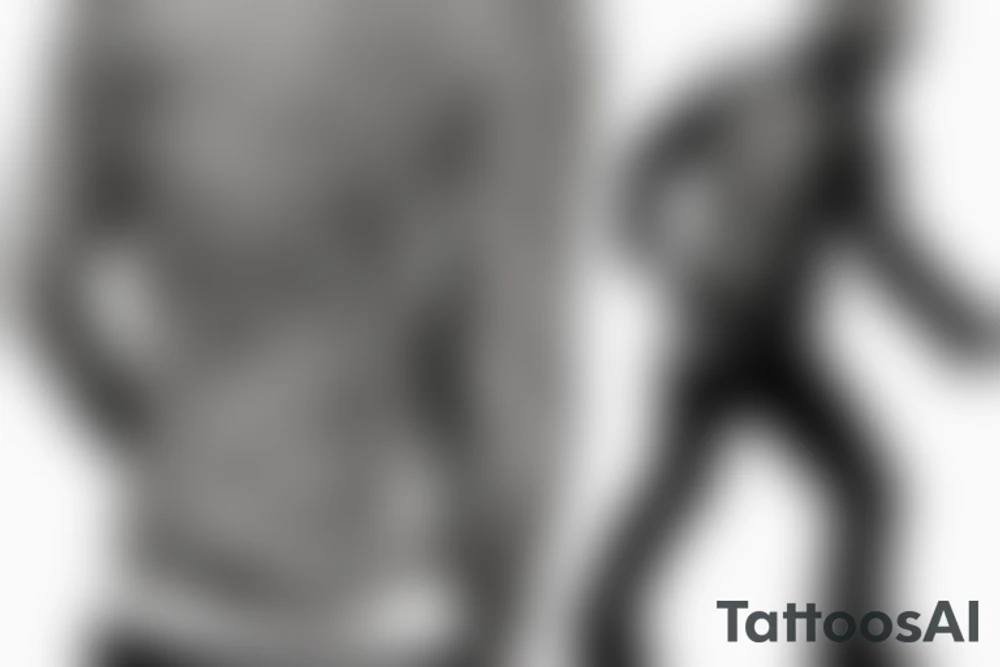 ben snowboarding on another persons backside of body tattoo idea