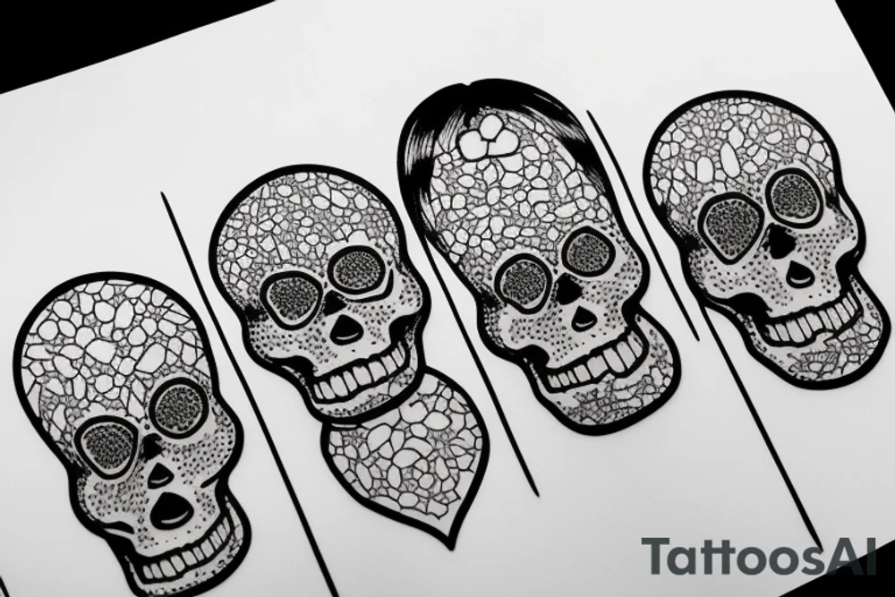 Bucket hat skeleton tattoo idea