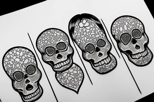 Bucket hat skeleton tattoo idea