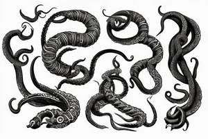 Tentacles around sword tattoo idea
