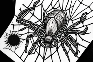 Spider sunsets tattoo idea