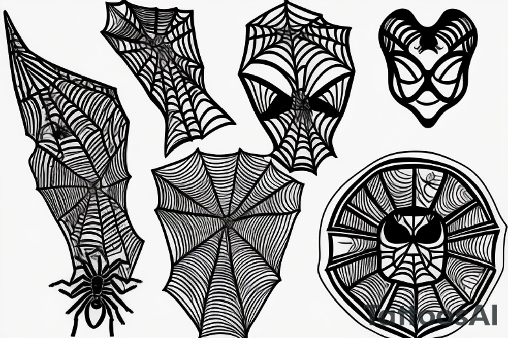 Spider sunrise tattoo idea