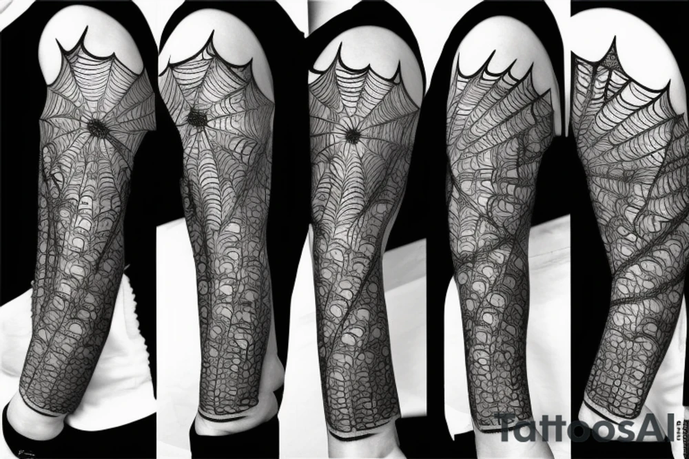 Spider sunrise tattoo idea