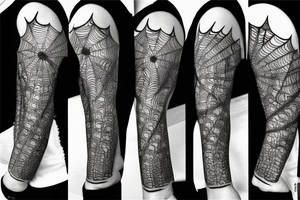 Spider sunrise tattoo idea