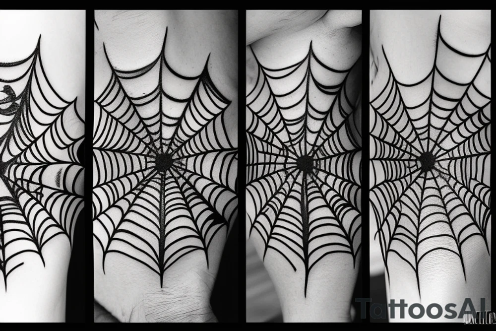 Spider sunrise tattoo idea