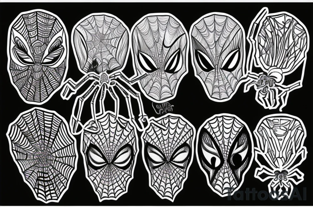 Spider sunrise tattoo idea