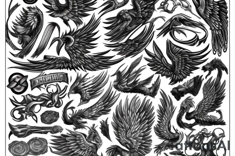 Steel Phoenix tattoo idea