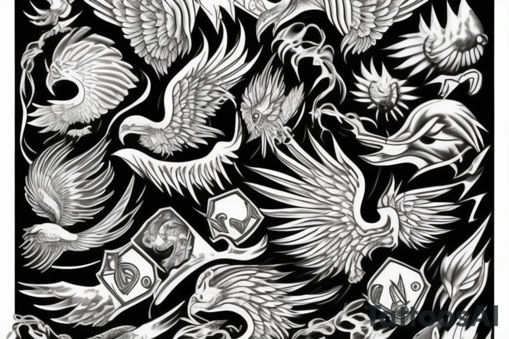 Steel Phoenix tattoo idea