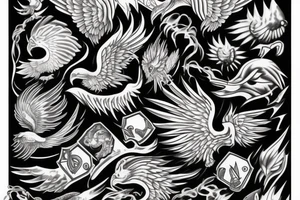 Steel Phoenix tattoo idea