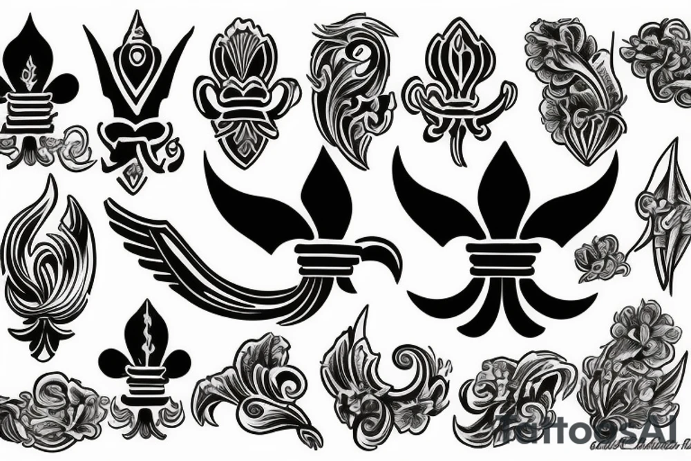 Fleur de lis  Phoenix tattoo idea