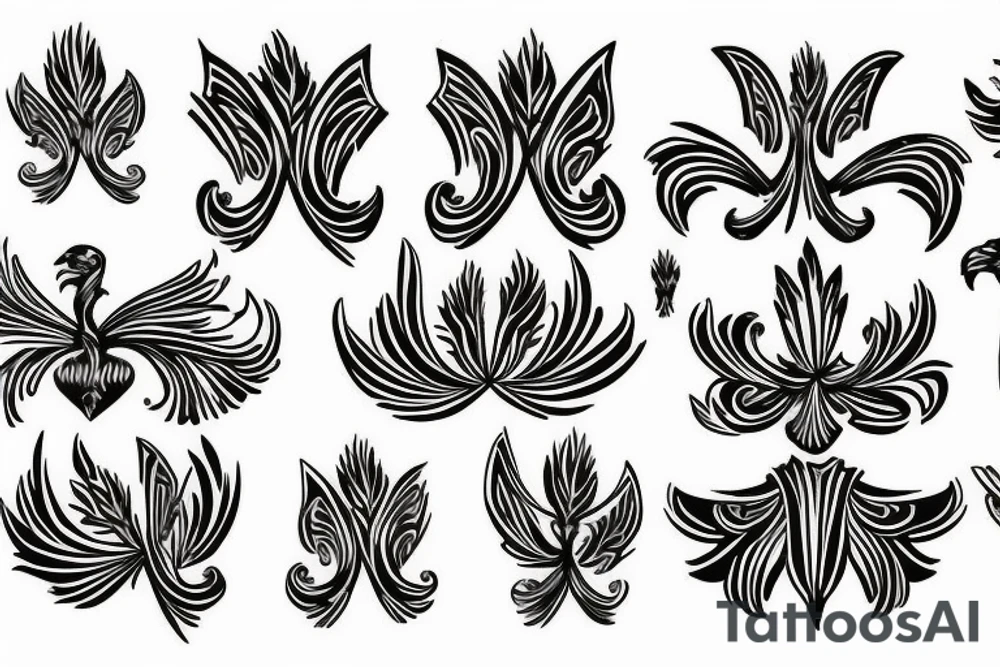 Fleur-de-lis  Phoenix tattoo idea
