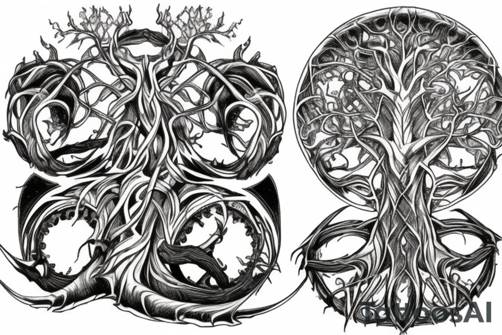 the yggdrasil world tree tattoo idea