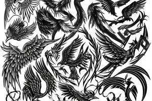 Metal Phoenix tattoo idea