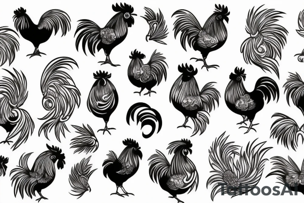 Rooster tattoo idea