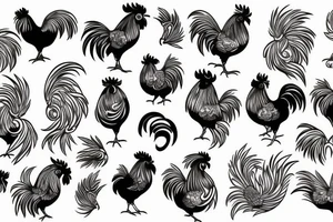 Rooster tattoo idea