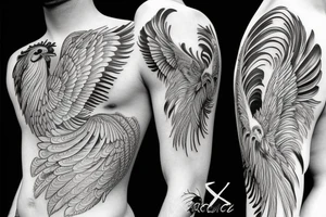 Rooster tattoo idea