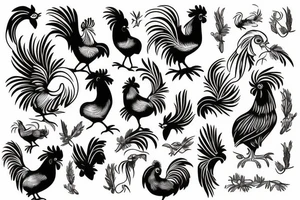 Rooster tattoo idea