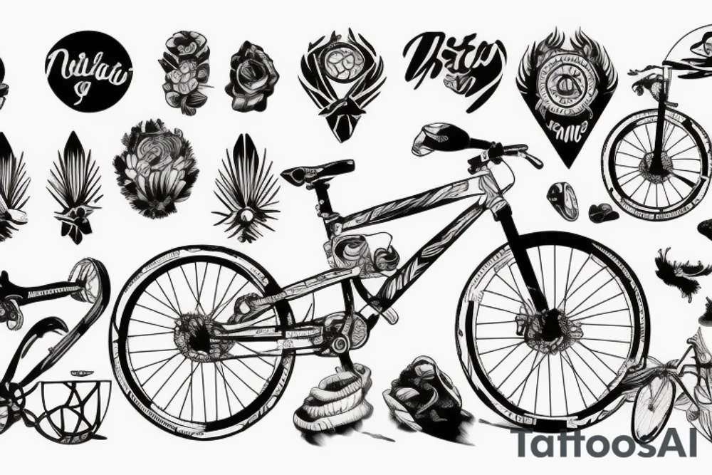 Mountain bike tattoo idea