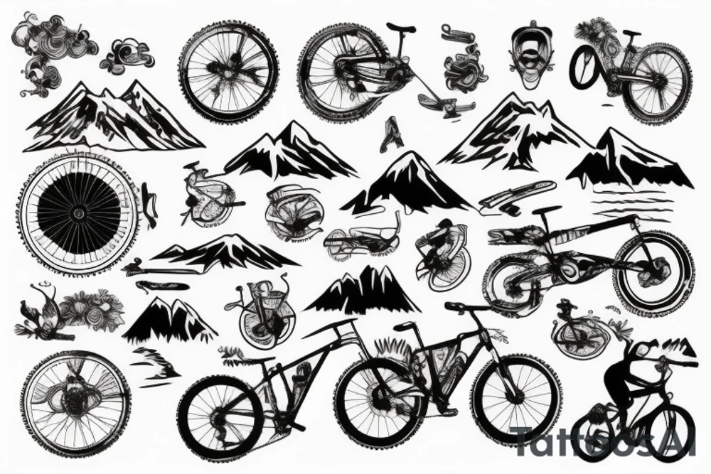 Mountain bike tattoo idea