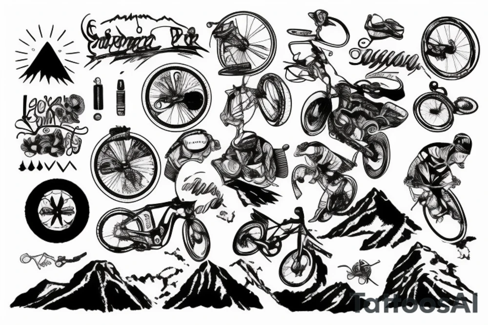 Mountain bike tattoo idea