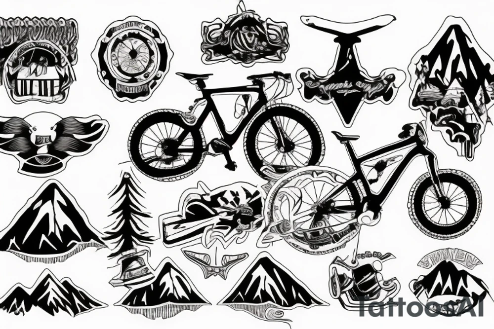 Mountain bike tattoo idea
