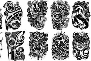 a hand - wrapping pattern tattoo idea