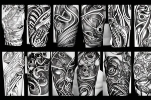a hand - wrapping pattern tattoo idea