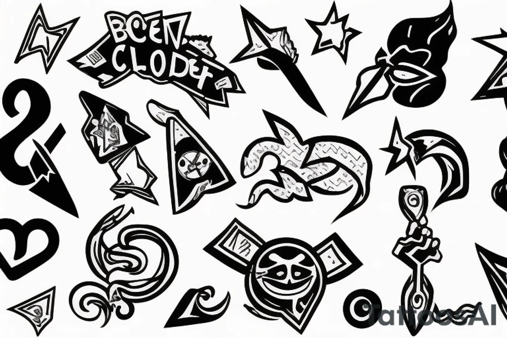 Broken Childhood symbol fixing itself tattoo idea