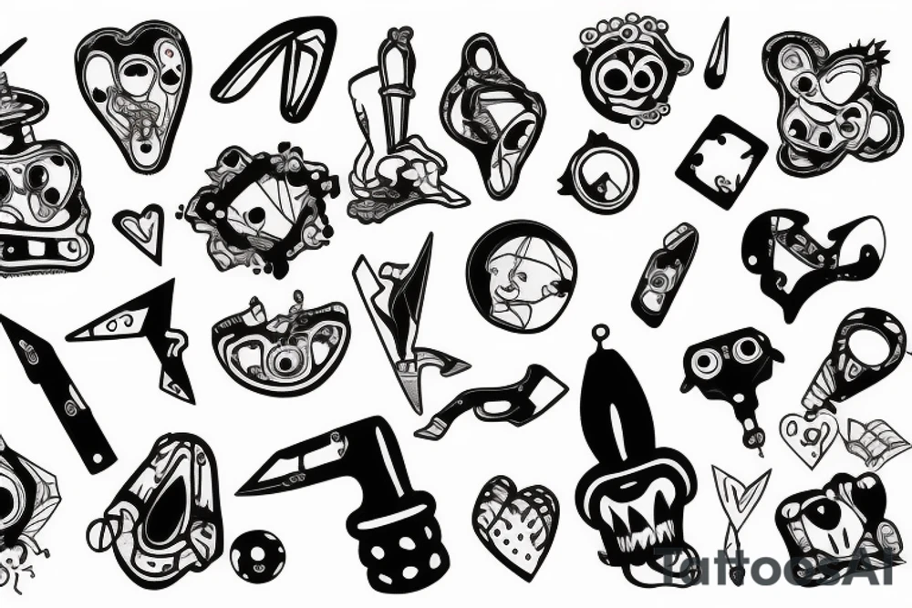 Broken toy fixing itself tattoo idea