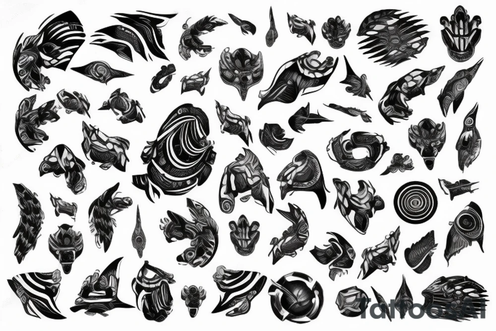 a pattern that wraps around the arm from the palm to the shoulder tattoo idea