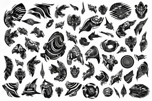 a pattern that wraps around the arm from the palm to the shoulder tattoo idea