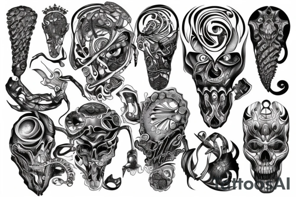 twisted pattern tattoo idea