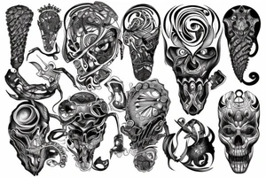twisted pattern tattoo idea
