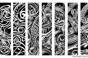 twisted pattern tattoo idea