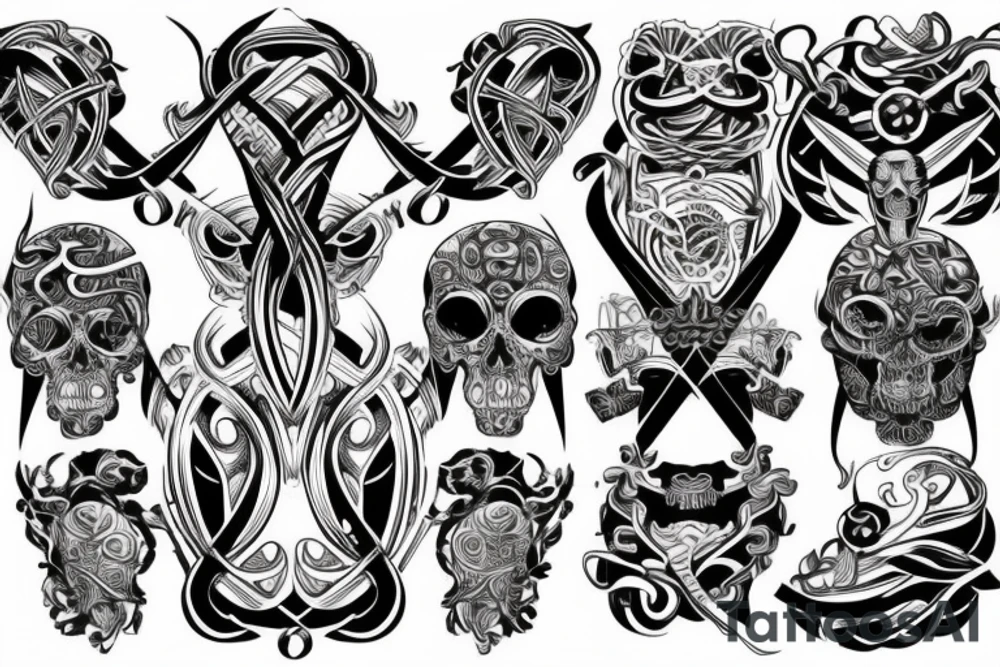 twisted pattern tattoo idea