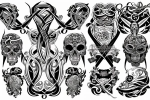 twisted pattern tattoo idea