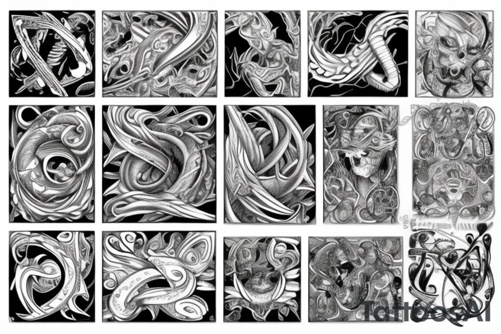 twisted pattern tattoo idea