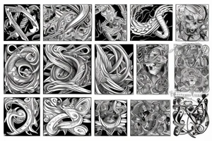 twisted pattern tattoo idea