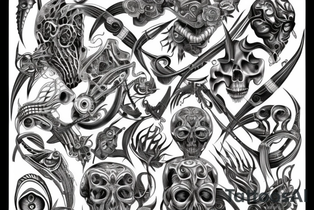 twisted pattern tattoo idea