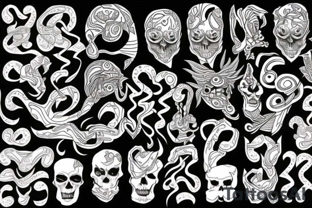 twisted pattern tattoo idea