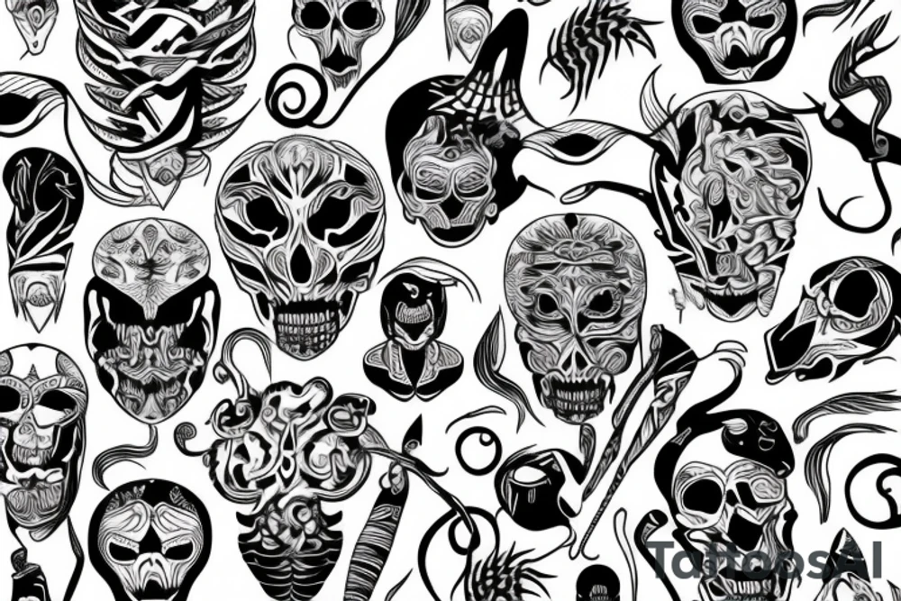 twisted pattern tattoo idea