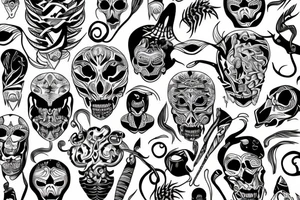 twisted pattern tattoo idea