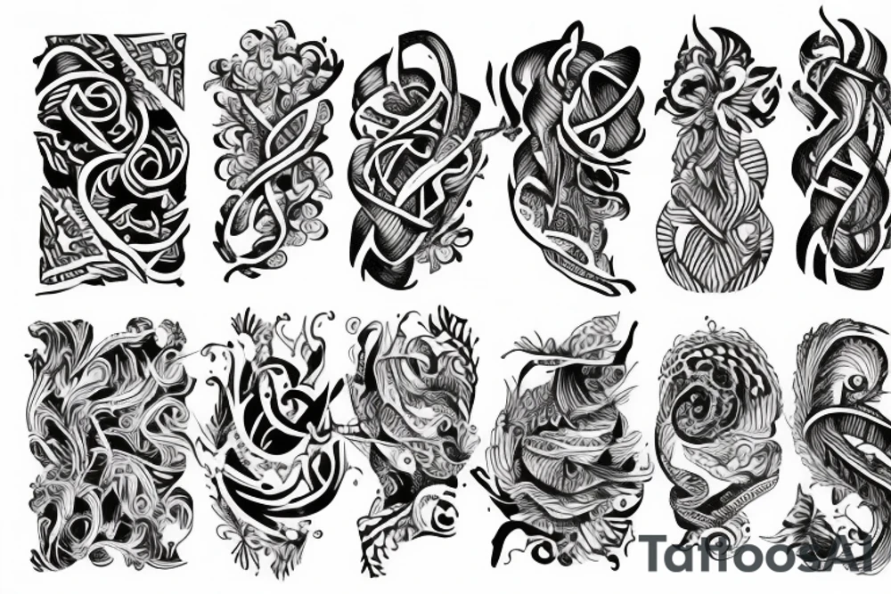 twisted pattern tattoo idea
